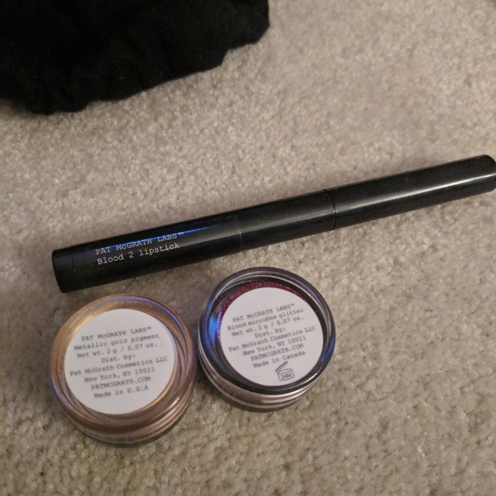 Pat McGrath bundle pigments and lipstick